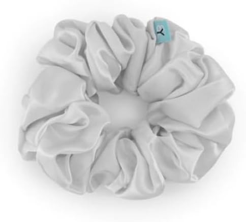 Brightly Labs Silk Scrunchies (Large) (Silver Grey)