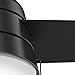 Hunter 36 inch Small Indoor Ceiling Fan with LED Light and Pull Chain - Modern Ceiling Fan, Standard Mount, 3 Blades, For Bedroom, Home Office, or Laundry Room, Quiet - Aker 59302, Matte Black