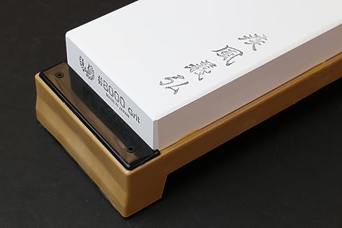 Yoshihiro Professional Grade Toishi Japanese Whetstone Knife Sharpener Water Stones (#8000 grit) - Thumbnail 4
