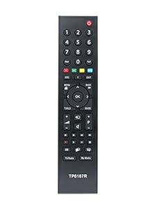 AULCMEET TP6187R Replacement Remote Control Compatible with Grundig 4K OLED Smart TV 40VLE2012EC 46VLE7229BF 42VLC7121C RC3214803/01 RC3214803/01