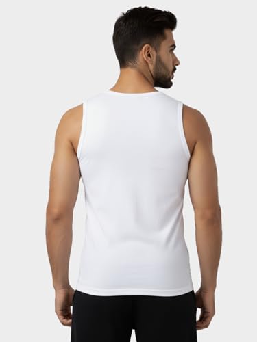 Image of Levi's 016 Men Sleeveless 100% Cotton No Side Seam with Tag-Free Comfort Vest (Pack of 3)