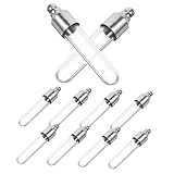 FONDOTIN Mini Frascos de Vidrio Transparentes con Tapón de Rosca Níquel Botellas Pequeñas para Deseos Perfume Dulces y Manualidades Colgantes Decorativos Versátiles
