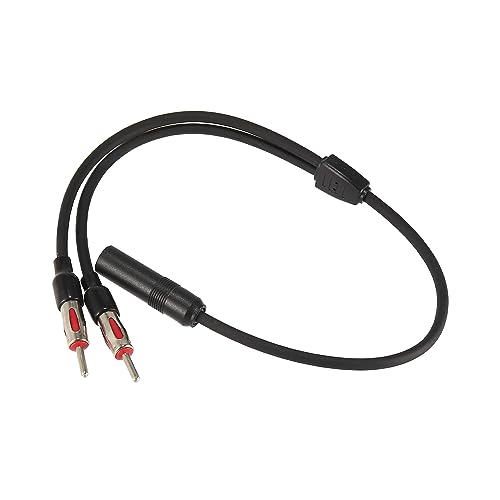 X AUTOHAUX Universal Car Radio Auto Antenna Splitter 1 Female to 2 Male 40-UV44, Black