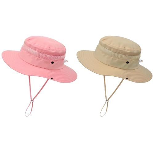 Outdoor Kids Sun Hat for Boys Girls Toddler - UPF 50+ Wide Brim Bucket Hat Quick Dry Foldable Breathable Fishing Safari Hat