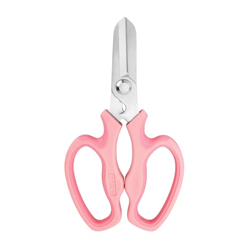 CYRUS Garden Shears Pruner Secateurs 7.5' Pruning Scissors with Integrated Stab Remover Flower Sharp...
