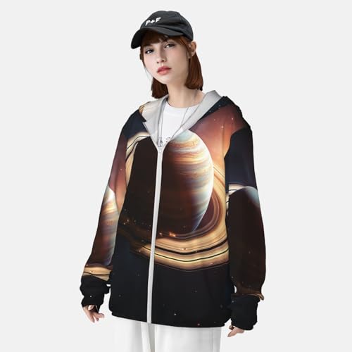 Chaqueta de Protección Solar UPF 50+ con Capucha Negra miniatura 4