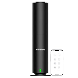 Diffuser – Hotel Scent Diffuser Machine – Studio Scent Diffusers for Whole House – Scent Air Machine for Home – Remote APP Control Waterless Essential Oil Diffusers for Large Room,Office – Black