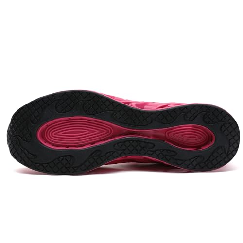 wanhee Running Shoes for Men Sneakers Rose Red Size 10 Athletic Jogging Tennis Walking Shoes Breathable Fashion Gym Runner Trail Workout Shoes