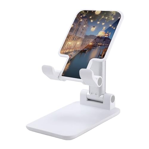 Beau support de téléphone Venise la nuit réglable et stable
