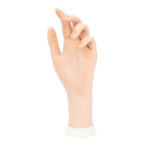 1 Pcs Practice Nail Art Trainer Training Hand Tool Left Flexible Hand Model Bendable Display Hand Manicure Practice Prosthetic Hand for Nails