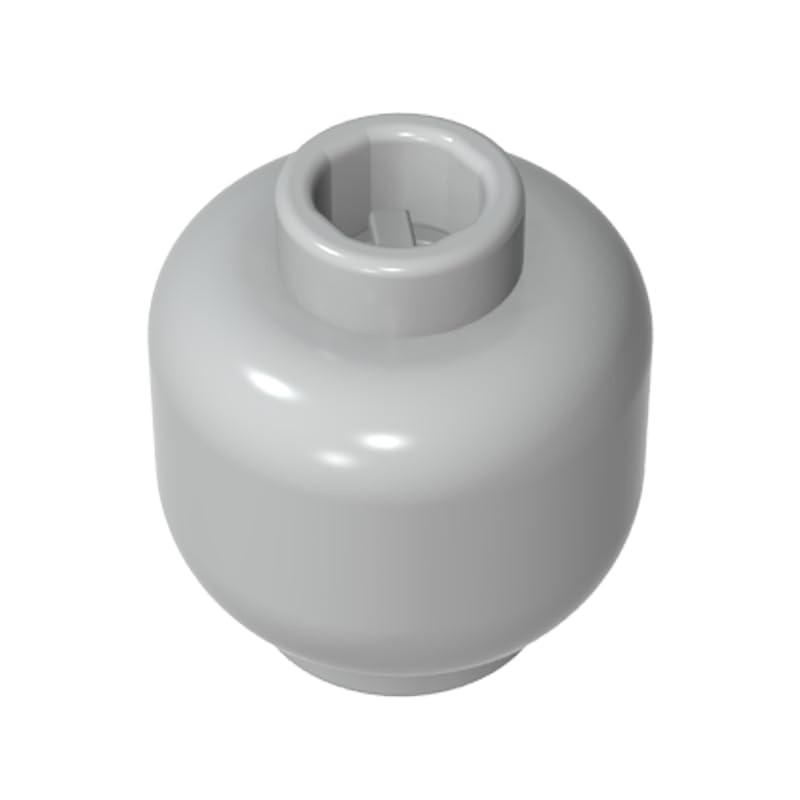3626b ?? Minifig Head Plain [Blocked Open Stud], Light Bluish Gray, 50 PCS — image 1