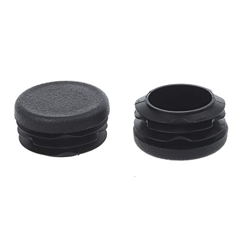 Image of 12-Pack 1-1 /4 Inch Round Plastic End Caps for Chair Legs
