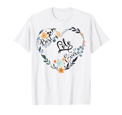 Best Lele Ever Heart Flower Blessed Grandma Mother's Day Camiseta