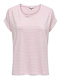 Only, T-Shirt, Jungendliche, Normal geschnitten, Streifen, Rundhals, Tief angesetzte Schulter, Kurzarm