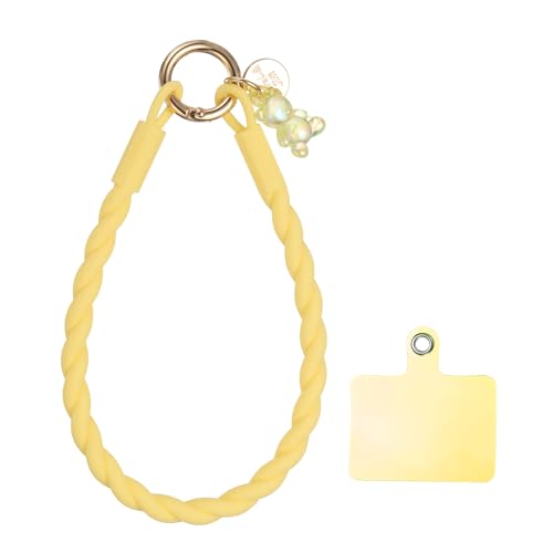 Cordon de poignet en cristal siliconeux jaune uxcell pour garder vos clés à portée de main au bureau
