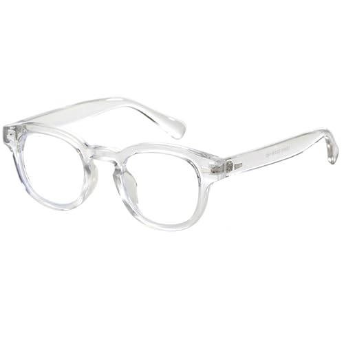 Image of Kursan Small Round Black Glasses for Women Men Thick Frame Fashion Clear Lens Blue Light Glasses