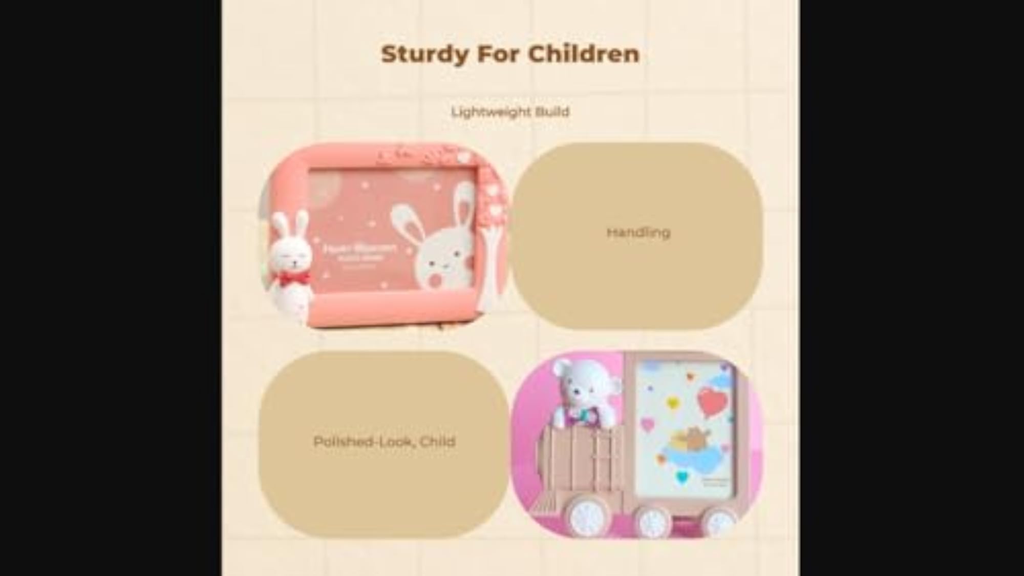 Cute Cartoon Train Picture Frame, Kids Photo Display