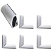 LightingWill 5Pair/10Pcs Black Spliced L-Shape LED Aluminum Channel Corner Adapter for V02B Solution for 90 Angle Turning Corner Cabinet Bar Kitchen Wardrobe Installation -V02BL10