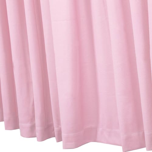 Kathring Privacy Flexible Curtains, Fabric Partition Privacy Compartment Hospital Curtains, Top Mesh Design for Hospitals, Labs Clinics, 12 x8 Ft,Pink