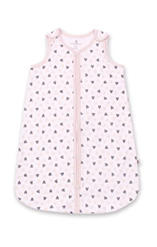 Snugabye Baby Dream Wearable Blanket Sleep Bag with Zipper | Assorted Colours & Patterns (Pink (Hearts), 12-18 Months)