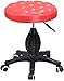 Stołek na kołach Prętówka Podnośnik Obrotowy High Stools Krzesło, Beau Salon Fryzjerstwo Manicure Podnoszenie Krzesła stołki, Regulowana Wysokość 360° Krzesła obrotowe Ergonomiczne stołki-czerwony