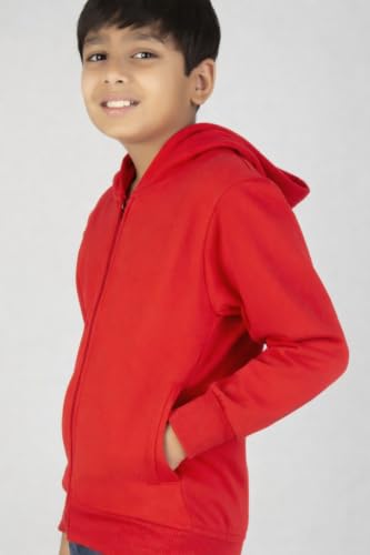 Image of ADBUCKS Unisex Fleece Cotton Zipper Sweatshirt with Hoodies for Boys and Girls