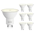 BUBO GU10 LED Bulb 6W Equivalent 50W, 3000K Warm White 650 Lumens, Non-Dimmable GU10 Bulb Replacement for Track Lighting, MR16 LED Bulb for Kitchen, Range Hood, Living Room, Bedroom, 6 Pack