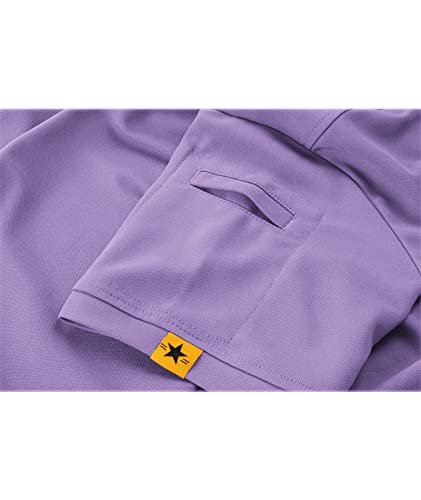 Scodi Mens Polo Shirts Performance Short Sleeve Tactical Shirts Athletic Golf Shirt 012-Lilac Xl #TOP4