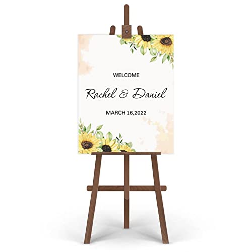 Panneau bienvenue mariage fleurs solution accueil personnalisable - 4
