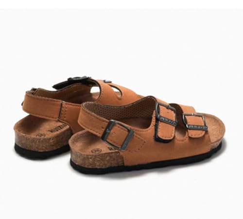 Girls Boys Cork Footbed Sandals with Adjustable Buckles Open Toe Casual Beach Sandal Slides (Toddler/Little/Big Kid)2