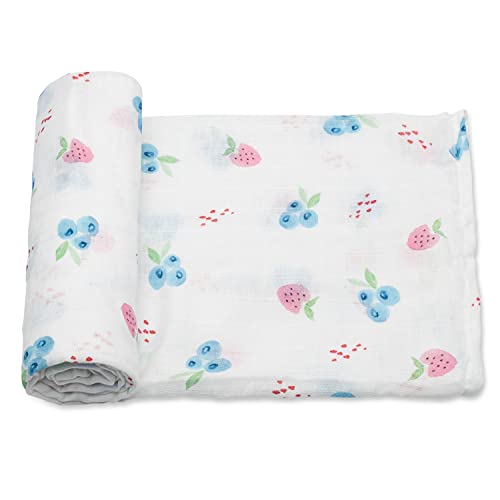 Image of ADDISON BELLE Baby Swaddle Blanket - 100% Muslin Cotton Unisex Soft Swaddle Wrap for Baby Boys or Girl - Neutral Newborn Receiving Blankets - Nursery Swaddling for Babies - 47” x 47” (Mixed Berries)