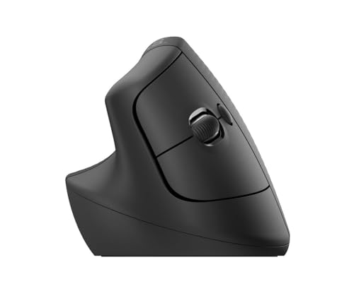Logitech Lift for Business Left, Vertical Ergonomic Mouse - Left-handed, Wireless, Bluetooth or Secured Logi Bolt USB, Quiet clicks, Globally Certified, Windows/Mac/Chrome/Linux - Graphite