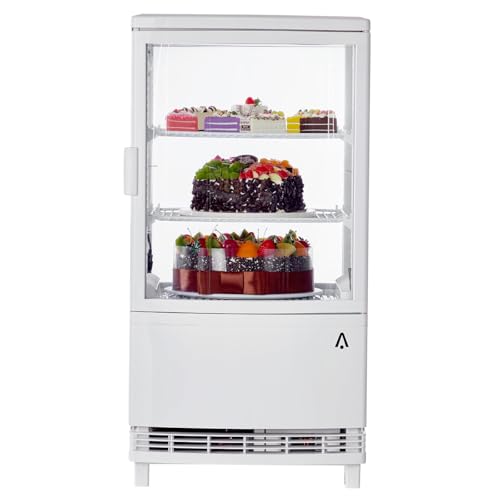 Image of GarveeHome Commercial Refrigerators, 2.0 Cu.Ft Glass Door Display Refrigerator with LED Light, 2 Adjustable Shelves Beverage, Commercial Merchandiser Refrigerator for Cafe Restaurant Store Bar, Black