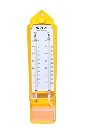 Image of LABART Wet and Dry Bulb Hygrometer | Manson's Type Hygrometer | Mercury Filled Hygrometer -5 to 50 C with equivalent F