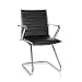 Produktbild hjh OFFICE 720053 Besucherstuhl PARIBA V III Kunstleder Schwarz Freischwinger Stuhl mit Armlehne, Stahl-Gestell