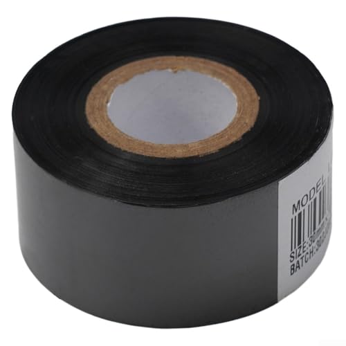 Durashmall Cinta de transferencia térmica de 30 mm x 100 m, película de carbono negro, para máquina de codificación HP 241 241B 241S TJ 08 DY 8 DY 6, cinta de etiquetado de impresión transparente de