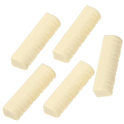 HEMOTON Mandolin Accessories Set Nut Seat File Bone Nut Replacement Slotted Mandolin Nuts for String Nut Repair