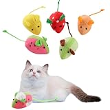 YFFSFDCフルーツマウス 猫のおもちゃ5個セット柔らかい 子猫 噛むおもちゃ ぬいぐるみキャットニップ入り ストレス解消 運動不足 ペット用品