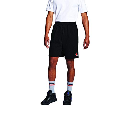 Champion Men's Graphic Jersey Short, Black, Large
