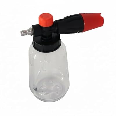 1 Liter Foam Cannon Bottle for Pressure Washer, Transparent Car Wash Soap Container for Auto Detailing, Durable PP Replacement Tank
