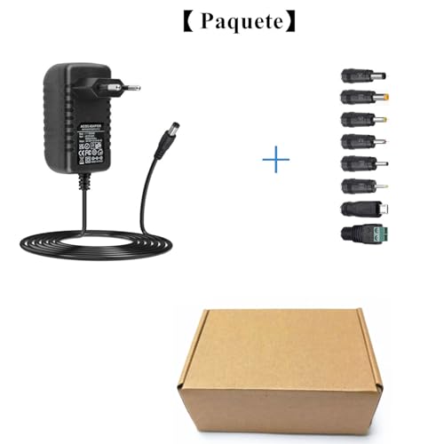 Miniatura 8 de Adaptador Inalámbrico De Ca Fuente De Alimentación De 12v 2a 220v Ca 230v A 12v Cc Controlador Con 8 Adaptadores De Enchufe Cargador De 1000ma 1500ma 2000ma