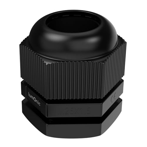 Passe-tuyau M25 métrique étanche Lumonic noir d9-17mm IP67 pour presse-étoupes x100