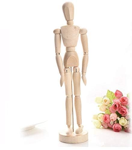QALAM Kaari 1pcs 14CM Wooden Manikin Movable Limbs Human Mannequin Model for Artist Sketching Hand Blockhead Puppet Home Decoration
