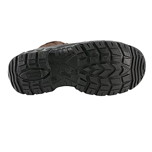 Bota de Segurança com Bico de PVC com Couro Nobuck (39, Marrom)