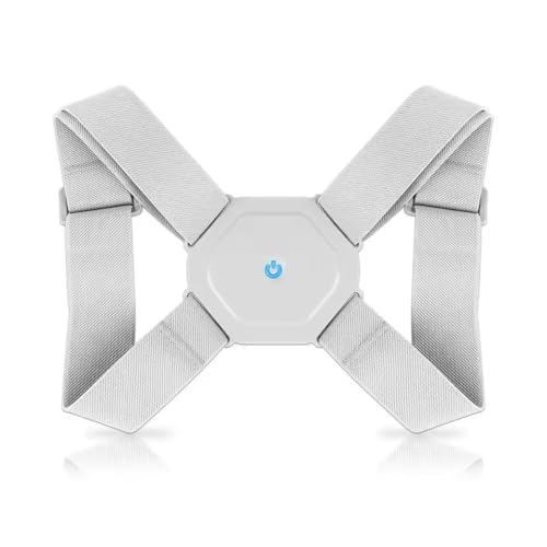 Corretor de Postura Inteligente Vibratório Recarregável com Sensor de Alinhamento Automático – Alça Ajustável, Unissex, Bateria de Longa Duração