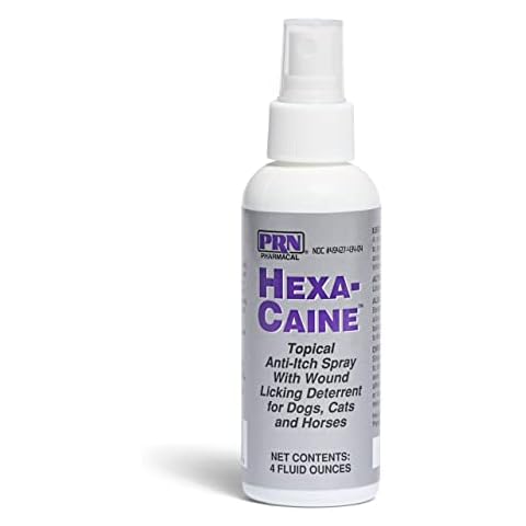PRN Pharmacal Hexa-Caine Dog & Cat Anti-Itch Spray - Topical Anti-Itch Spray to Provide Quick Relief to Soothe Minor Skin Irritation in Horses, Dogs, & Cats - 4 oz Spray Bottle Cover