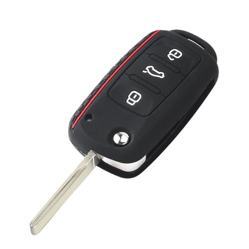 Etui clés télécommande de voiture en silicone 3 boutons pour VW de haute précision