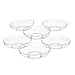 Royal Imports 6" Clear Acrylic Plant Saucer Drip Tray, Low Pie Plate, Floral Flower Dish, Wedding, Party, Home and Holiday Decor, 6 Pack