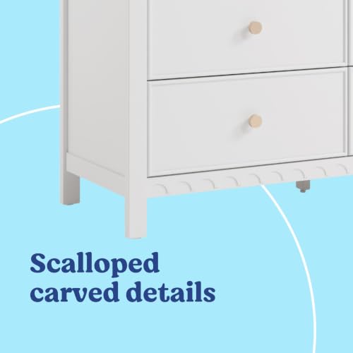 Graco Sasha 6 Drawer Dresser (White) – GREENGUARD Gold Certified, Wood Storage for Nursery or Kids’ Room, Safe Interlocking Drawer System & Easy Assembly with Pre-Installed Tracks - image 6