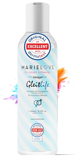 Gleitgel auf Wasserbasis 250ml geruchlos & geschmacksneutral für Silikon-Produkte & Massagegeräte dermatologisch getestet langanhaltendes Gleitmittel für Damen & Herren